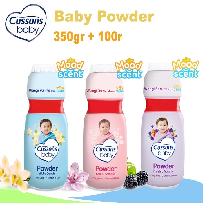 Jual Cussons Baby Powder 350gr Extra Fill 100gr Bedak Bayi Lembut