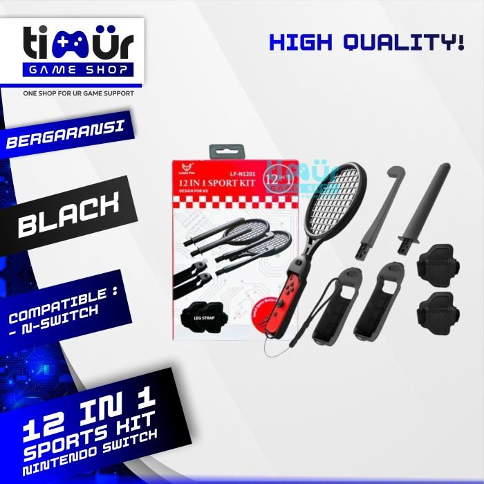 Gambar SALE TERMURAH 12 IN 1 LUCKY FOX SPORT KIT TENNIS LEG STRAP GOLF NINTENDO SWITCH OLED READYY - Hitam dari alfaeyshop undefined Tokopedia