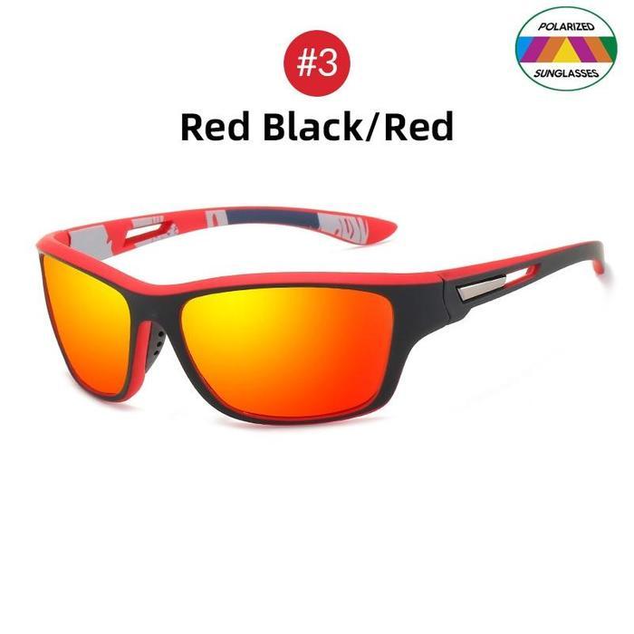 Gambar PRODUK TERLARIS VIVIBEE MEN&#39;S CYCLING 100% POLARIZED SUNGLASSES MOUNTAIN HIKING GOGGLES SPORT 2022 CLIMBING BLUE MIRROR LENS SUN GLASSES READYY - 3 Red Black Red dari anossa undefined Tokopedia