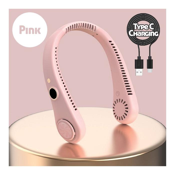 Gambar Vaneless Neck Fan R8 5x Speed Cooler Kipas Leher Gantung USB Type-C Portable - Mojotech - PINK, Type-C dari MojoTech.id undefined Tokopedia