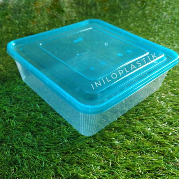 Gambar PRODUK TERBARU 1PACK THINWAL ENVI 2000ML SQ COLOUR / THINWALL KOTAK PLASTIK 2000 ML SQ WARNA READYY - Biru dari Panganan Pasar undefined Tokopedia