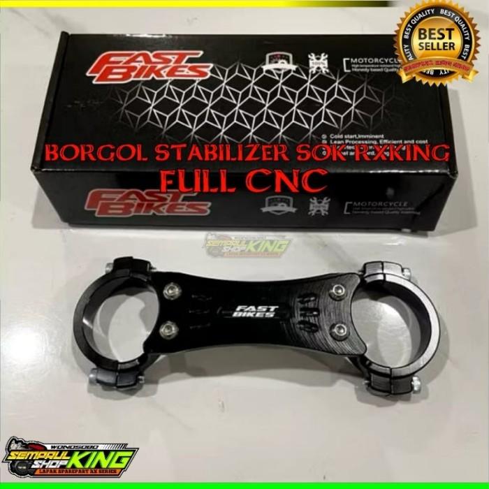 Gambar Borgol Shock Depan Rx king Model TK PRO Full CNC Stabilizer Sok depan Rx Series RXKING RXS RXK YT115 - Hitam dari Digistorez undefined Tokopedia