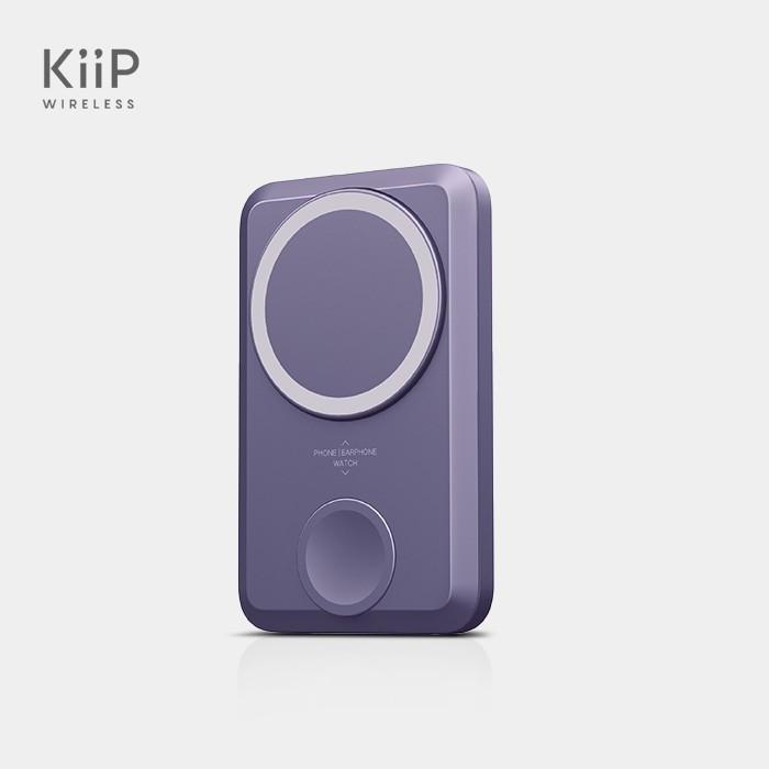 Gambar KIIP WIRELESS EW31 2IN1 POWER BANK WIRELESS MAGNETIC POWERBANK IWATCH 10000 MAH TYPE C PD FAST CHARGING - EW31 Purple dari gajettoid undefined Tokopedia