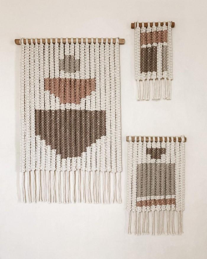 Gambar BARANG TERLARIS Set 3pcs macrame wall hanging / makrame hiasan dinding dari ayaroo undefined Tokopedia