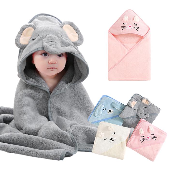 Jual Hooded Swaddle Wrap Cartoon Baby Bath Towels Soft Newborn