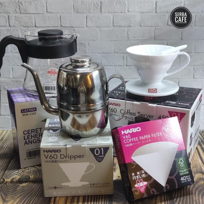 Jual Diskon Paket V60 Server Hario Paper Filter Kettle