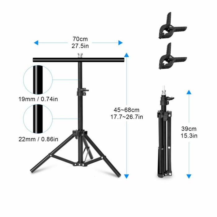Gambar [Ready]PromoTerbaru Taffstudio Tripod Stand Backdrop Mini Portable Background Foto Produk Best Quality [Ready - Kecil 70x70CM dari Arnanda studio undefined Tokopedia