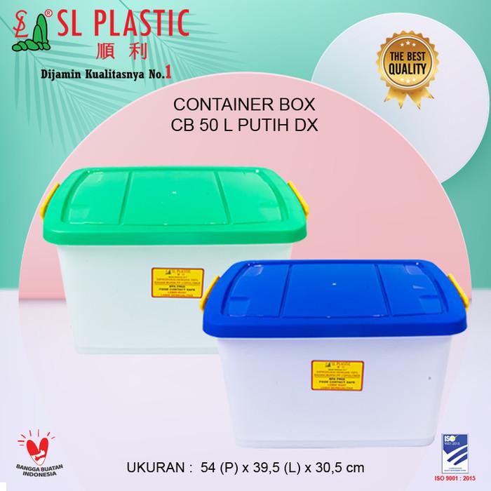 Gambar PL Box Storage / Container Kontainer Box CB- 50 Liter PUTIH SL Plastic dari PD LESTARI NEW undefined Tokopedia