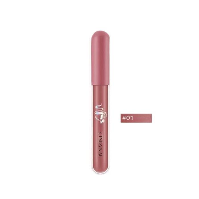 Gambar Lip Gloss Korea Cindynal 1041 Lipstick Velvet Matte Silky Glass Lip Glaze Waterproof and Long Lasting - 01 HONEY BEAN dari Mapol_store undefined Tokopedia