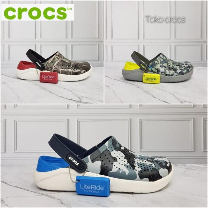 Jual TERLARIS CROCS LITERIDE CAMUFLADO UNISEX SENDAL CROCS PRIA