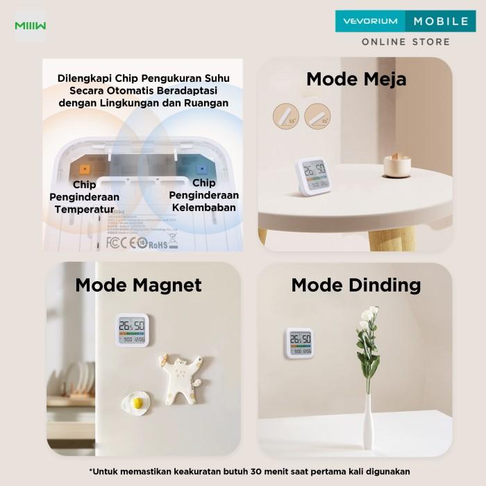 Gambar Terbaru!!! Miiiw Digital Clock Thermometer Hygrometer Humidity Termometer Alat Pengukur Temperatur Suhu Kelembaban Udara Ready dari MARKET WINGS undefined Tokopedia