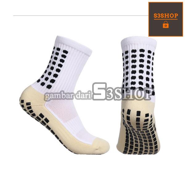 Gambar Kaos kaki Anti Slip FOX Grip Socks Grip Trusox Gripsox Kaoskaki Bola Sepak Futsal Gym Basket Badminton Mid Calf Socks - Putih dari S3SHOPs undefined Tokopedia