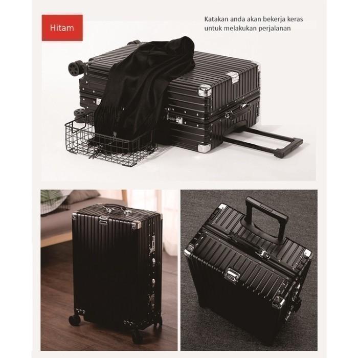 Gambar Koper Travel 20-inch Cabin TSA Lock - Full Aluminium Alloy Frame - Black dari Tanaga Online Shop undefined Tokopedia