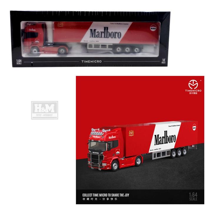 Jual Time Micro 1/64 Scania container truck Marlboro - Kab