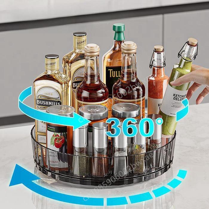 Jual 360 Rotating Tray Spice Rack Pantry Cabinet Turntable With