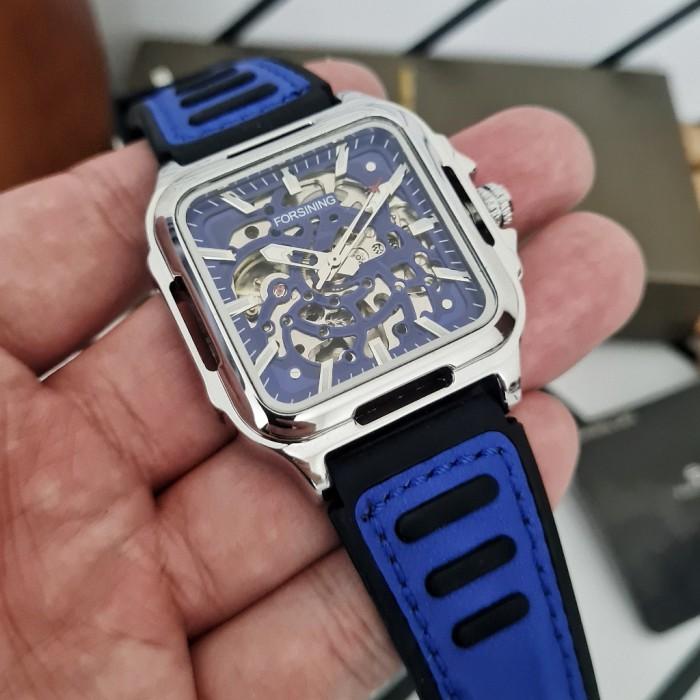 Terlaris Forsining Mystic Jam Tangan Pria Original Automatic Otomatis  Mekanik Skeleton Rubber Karet Anti Air Murah Murah