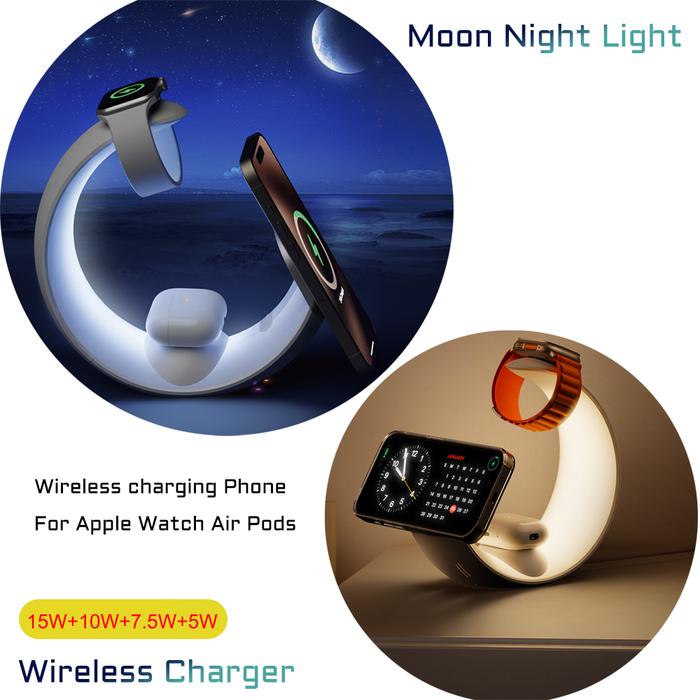 Jual Wireless Charger MagSafe Air Pods Apple Watch Phone Holder