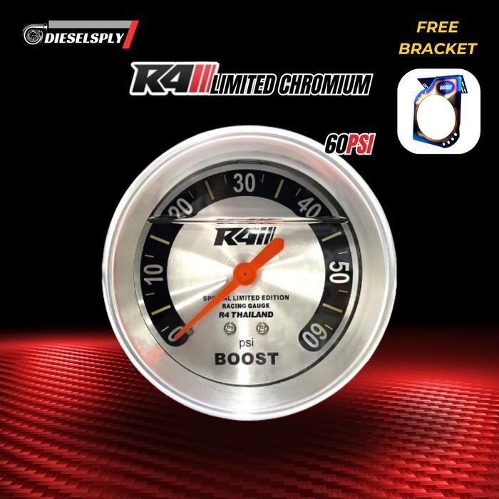 Jual Best R4 Boost Meter Limited Edition Silver Chrome Universal Innova ...