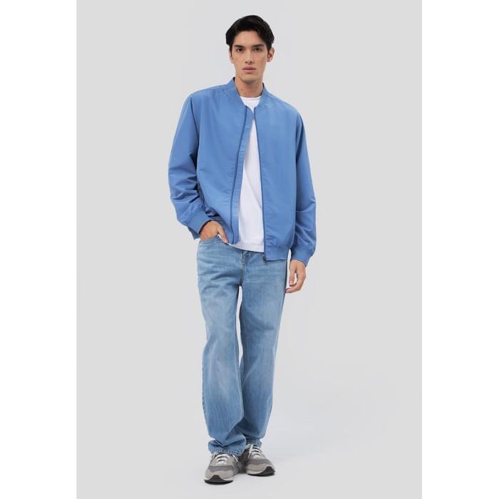 Jual TERLARIS EXECUTIVE SLIM FIT BOMBER JACKET STEEL BLUE MURAH