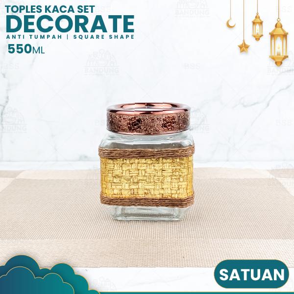 Gambar Toples Kaca Set - Toples Kue  Model Anyam Aesthetic Murah Kedap Udara Anti Tumpah Multifungsi - PCS dari Bandung Stainless Steel undefined Tokopedia
