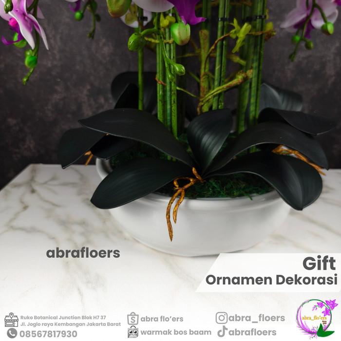 Gambar Brin Artificial Plant - Anggrek Lateks 10 Tangkai - Includ Pot Kerak Bali dari Brin Official Shop undefined Tokopedia