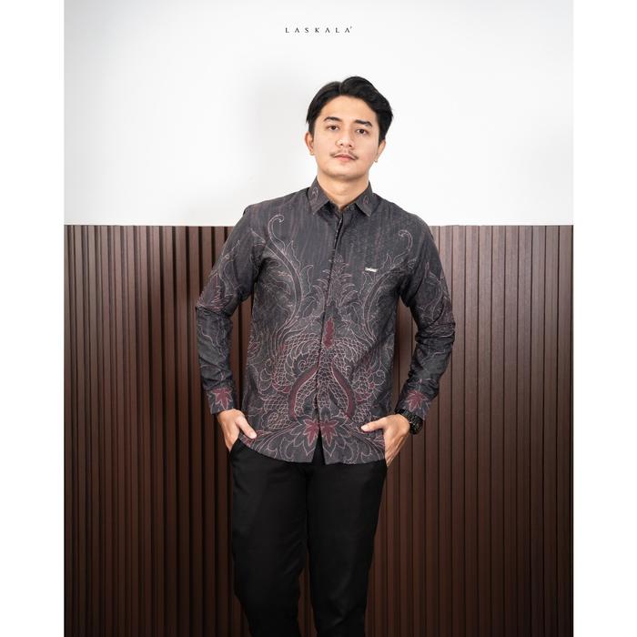 Gambar Laskala Batik Premium Madhava Kemeja Batik Pria Slimfit Lengan Panjang - L dari Laskala Batik Official Shop undefined Tokopedia