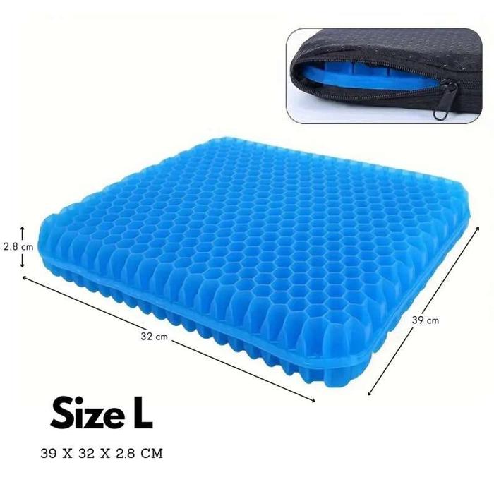 Gambar (NEW) BANTAL DUDUK HONEYCOMB COOLING PAD GEL SEAT CUSHION NON SLIP MASSAGE - Size L dari Rizkii Store&#39;s undefined Tokopedia
