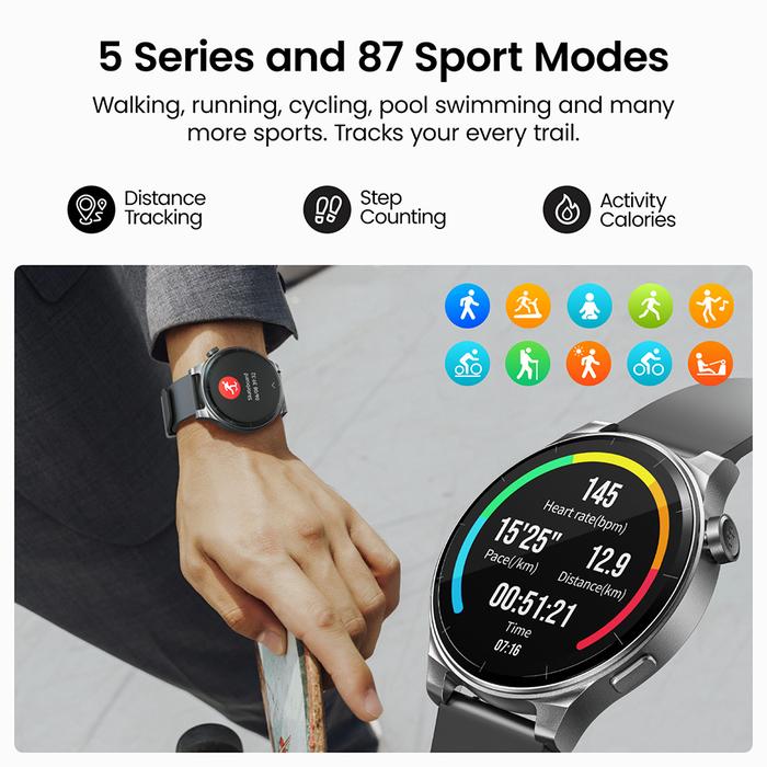 Jual TOZO S5 Smart Watch HD Amoled Screen Bluetooth Call Sport