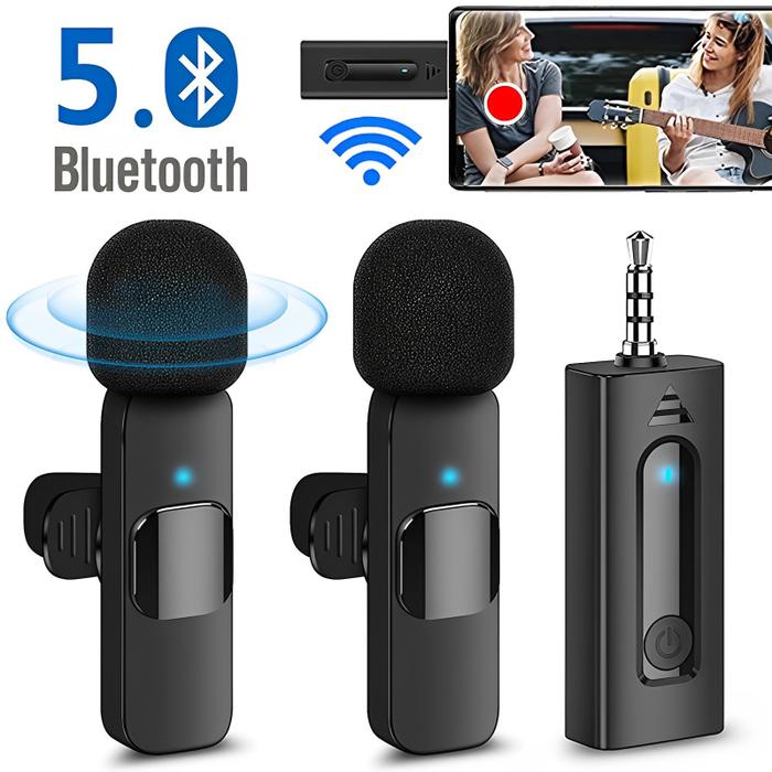 Jual wireless lavalier microphone bluetooth recording
