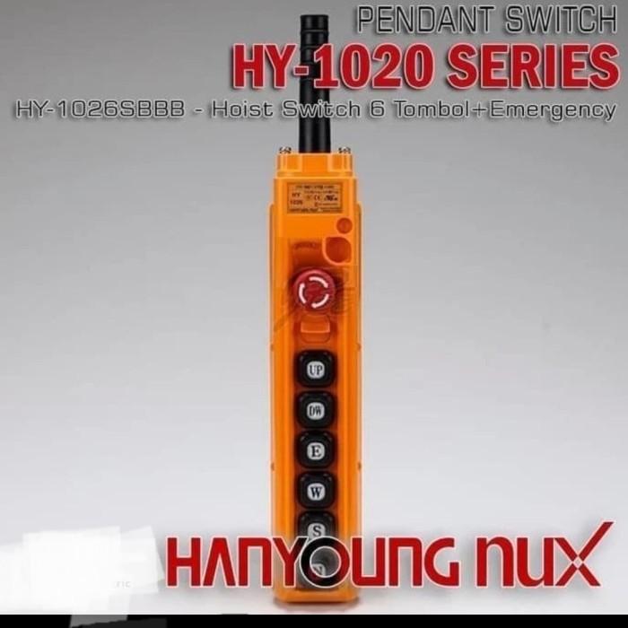 Gambar HY-1026 SBBB PENDANT HOIST 6 TOMBOL + EMERGENCY ORIGINAL HANYOUNG - 6 TOMBOL dari Glodok Mart undefined Tokopedia