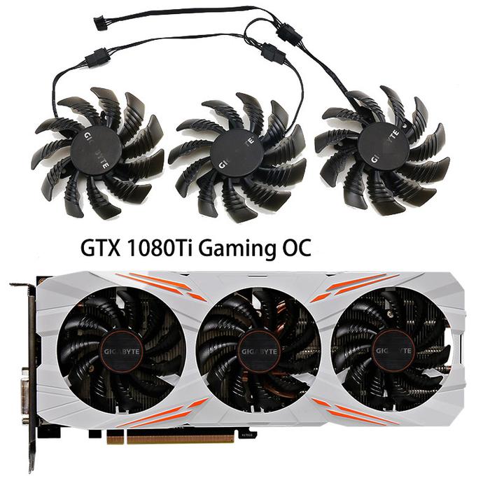 Jual 75MM T128010SU VGA Fan For Gigabyte AORUS GTX 1080 1070 - Main Image
