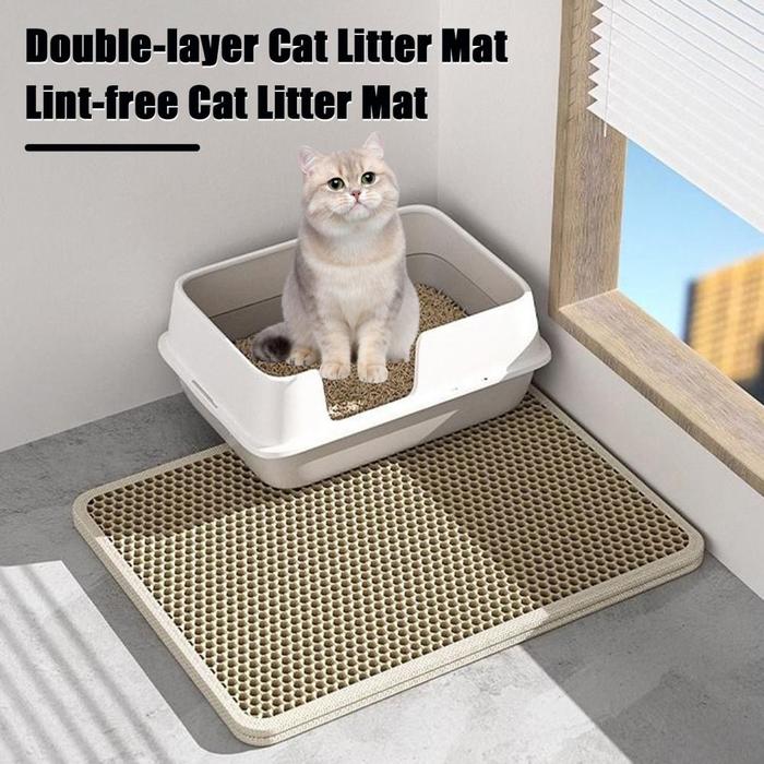 Jual Double-layer Cat Litter Mat Cat Litter Mat Breathable Double