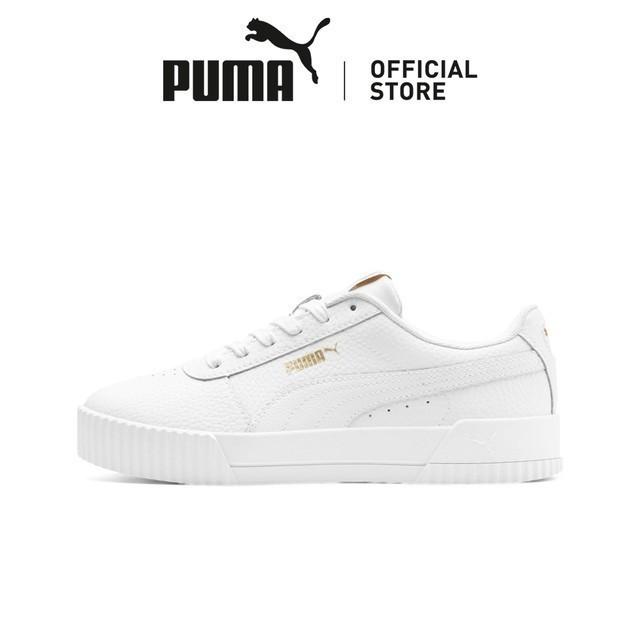 Puma Sepatu Trainers Wanita Carina Lux White- White