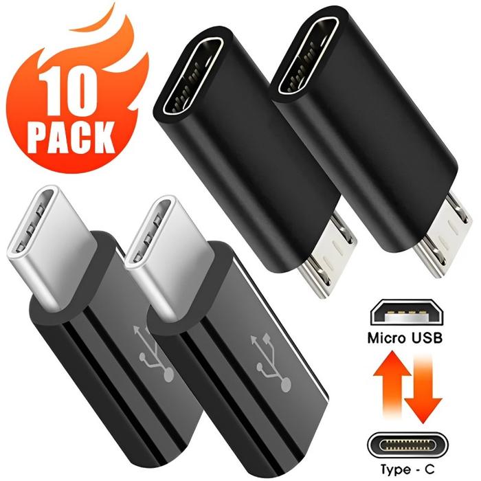 Jual 1-10pcs usb type c female to micro usb male adapter connector