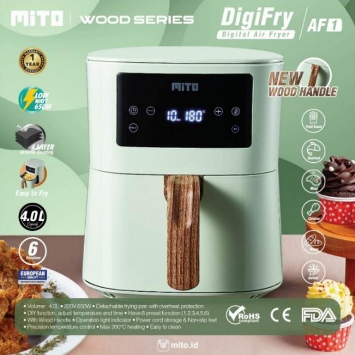 Gambar MITO DIGITAL AIR FRYER 4 LITER AF 1 - LOW WATT - GORENG TANPA MINYAK - Pink dari Panci Lama undefined 5 Tokopedia