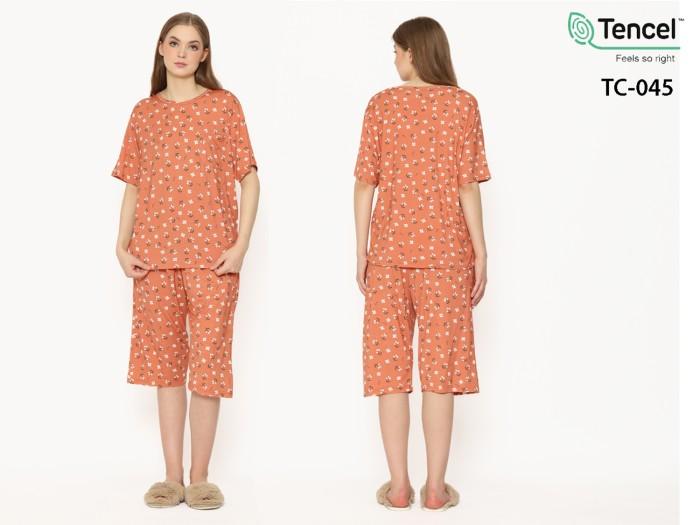 Gambar GREET NIGHT WEAR - Baju Tidur Tencel  Motif MIX Celana 3/4 Size BD XL - TC-045 dari greetnightwear undefined Tokopedia