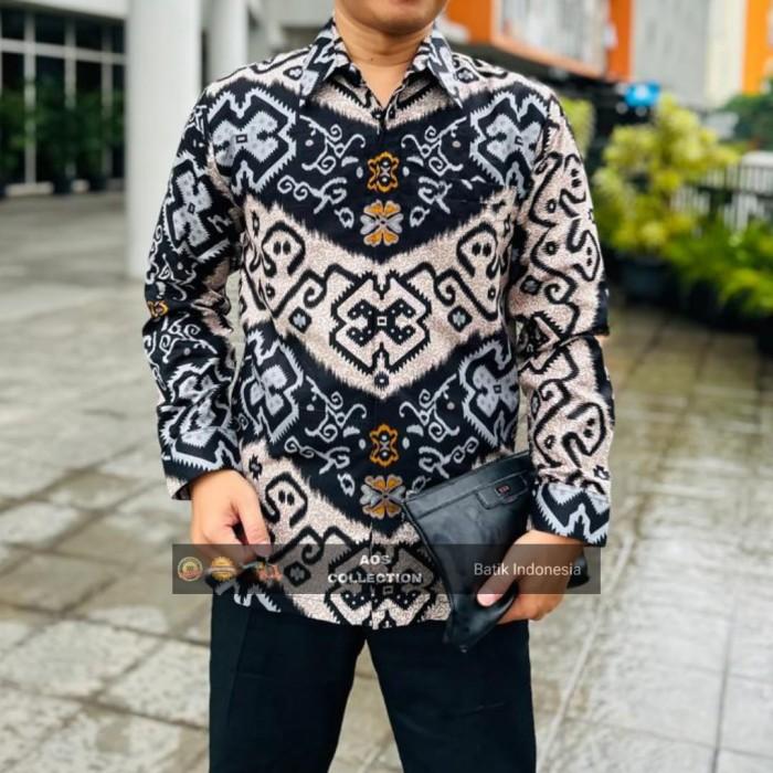 Jual new batik pria lapis furing lengan panjang etnik batik pria