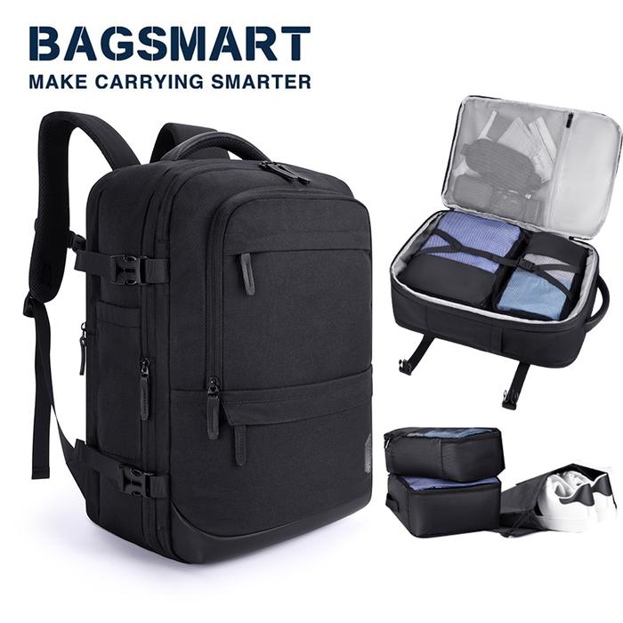 Bagsmart Suitcase Travel Backpack For Cabin Bag 45x36x20 Mens Backpacks  Expendable Waterproof 17 Laptop Backpack