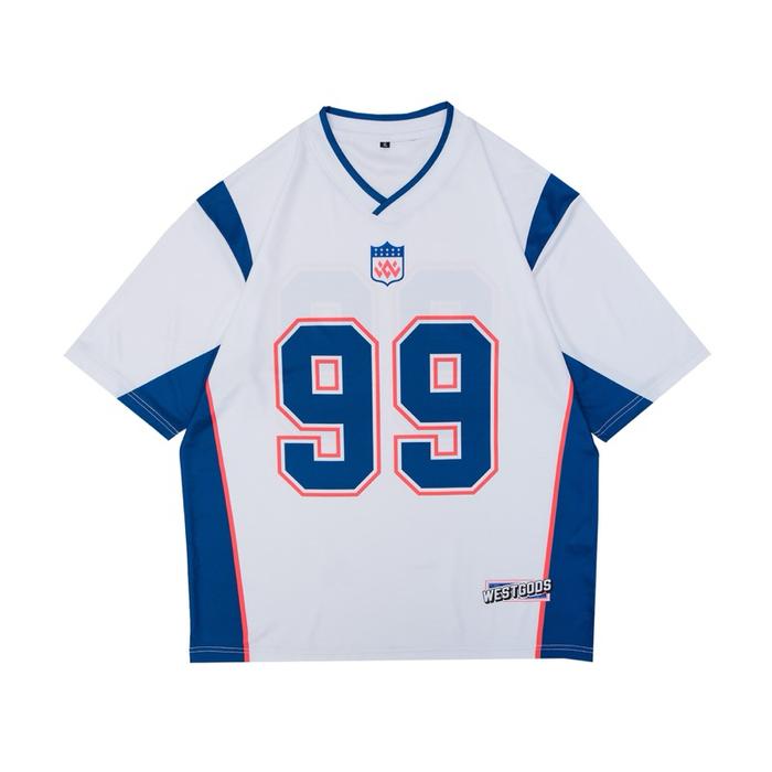 Gambar WESTGODS - Jersey Baseball Vintage No 21 Overseize Pria Wanita M L XL - JERSEY PTH-BIRU 99, M dari Westgods Official Store undefined Tokopedia