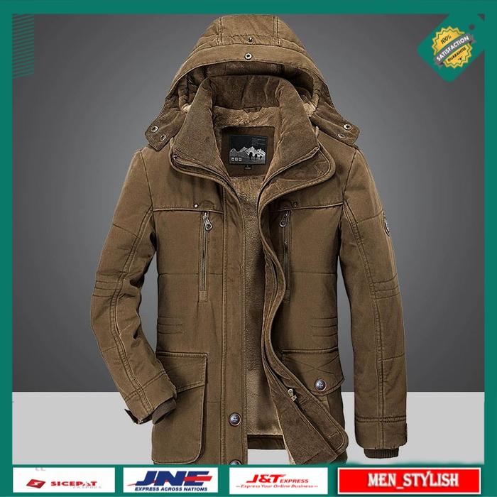 Jual Jaket Winter Pria Musim Dingin Import Men's Velvet Thick