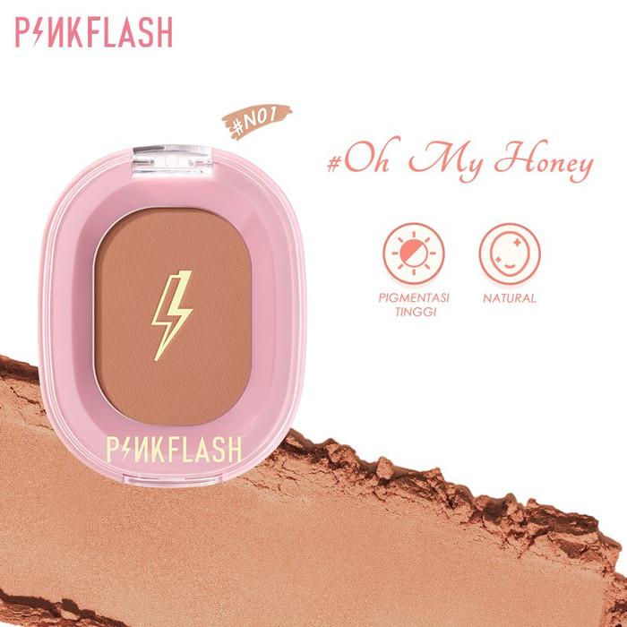 Gambar ST PINKFLASH #OhMyHoney Blush On Powder Shimmer High-Pigmented PFF01 - P02 Dopamine Dsc. - N01 Ripe Fig dari King Ponk undefined Tokopedia