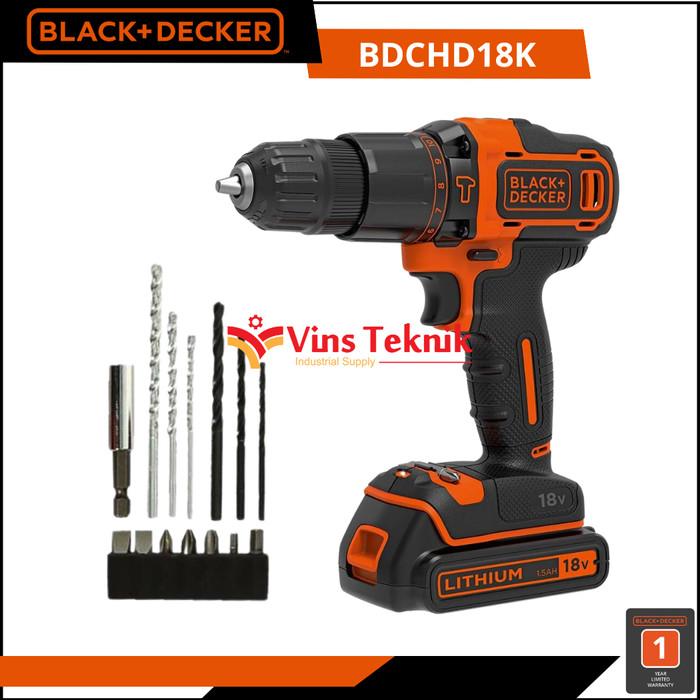 Topp Hammer Drill 18v Black Decker Bdchd18 K Bor Cordless Beton Bdchd18k