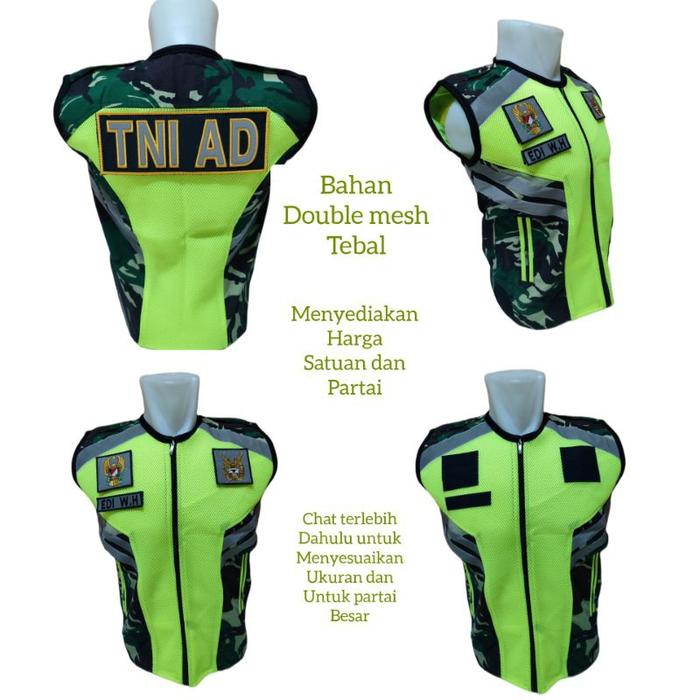 Jual (CPS) Rompi Tni Ad Rompi Doble Mesh Model Stabilo+Loreng / Rompi ...