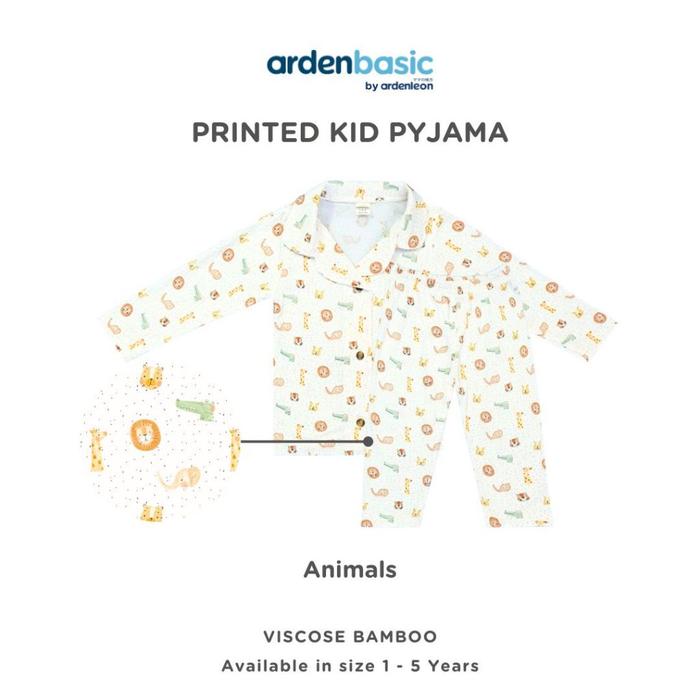 Gambar ARDENLEON ArdenBasic Printed Kid Pyjama 2.0 Setelan Baju Tidur Anak - Animals, 1-2 Yr dari ARDENLEON undefined Tokopedia