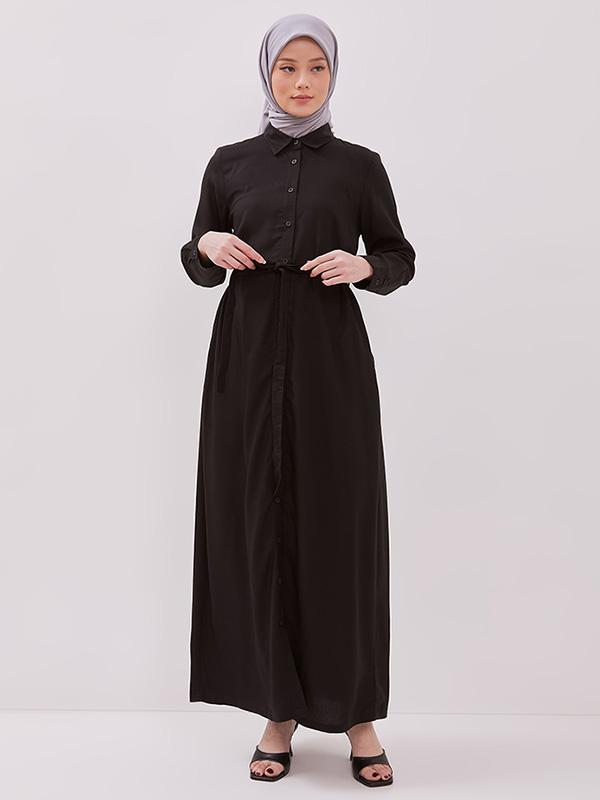 Gambar DUST Maxi Dress Jeanne Hitam ECOVERO️ Comfease (D. 4132) - hitam, s dari DUST SHOP undefined Tokopedia