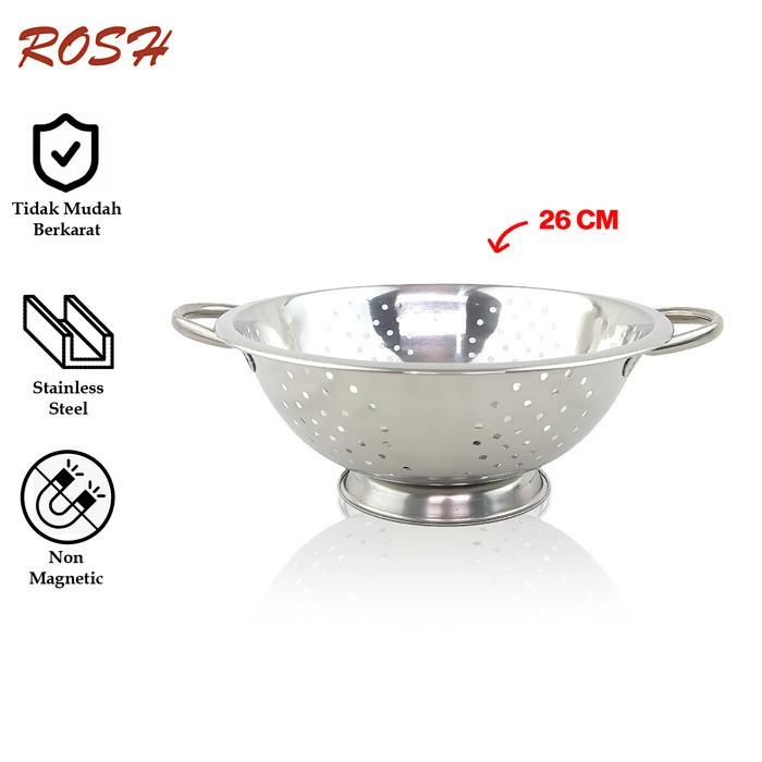 Gambar ROSH Wakul / Bakul Nasi 18 -28 CM Colander Deep Stainless Steel ROS - 26 cm dari Rosh Kitchen undefined Tokopedia
