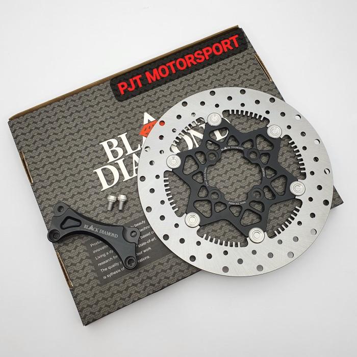 Gambar BLACK DIAMOND Disc Piringan Cakram Depan 260mm Vario 125/150 Vario 160 CBS Beat Fi Beat Pop Scoopy Spacy CNC Floating Disc Brake Black Diamond - Hitam Bintang , Vario 125/150 dari PJT Motorsport undefined Tokopedia