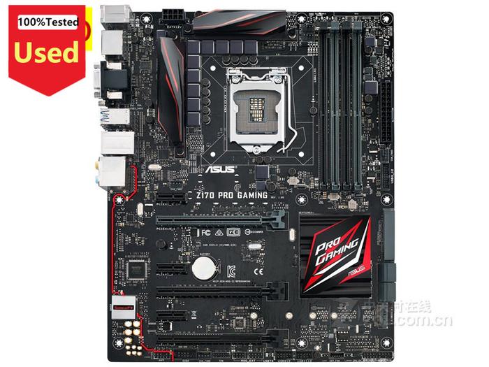 Asus Z170 Pro Gaming Motherboard Computer Socket Lga1151 Ddr4 I3 I5 I7  Usb30 Used