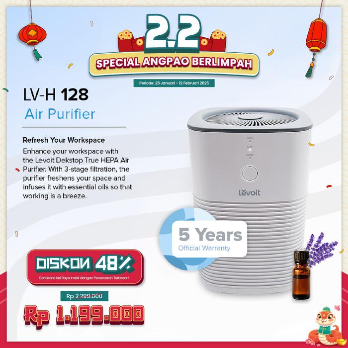 Gambar Levoit Desk Air Purifier Dual HEPA Filter H13 LV-H128 Aromatherapy - White Pembersih - White dari Multi Product Official Store undefined Tokopedia