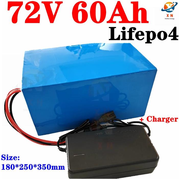 Jual lithium 72V 60Ah lifepo4 lifepo4 battery BMS 24S deep